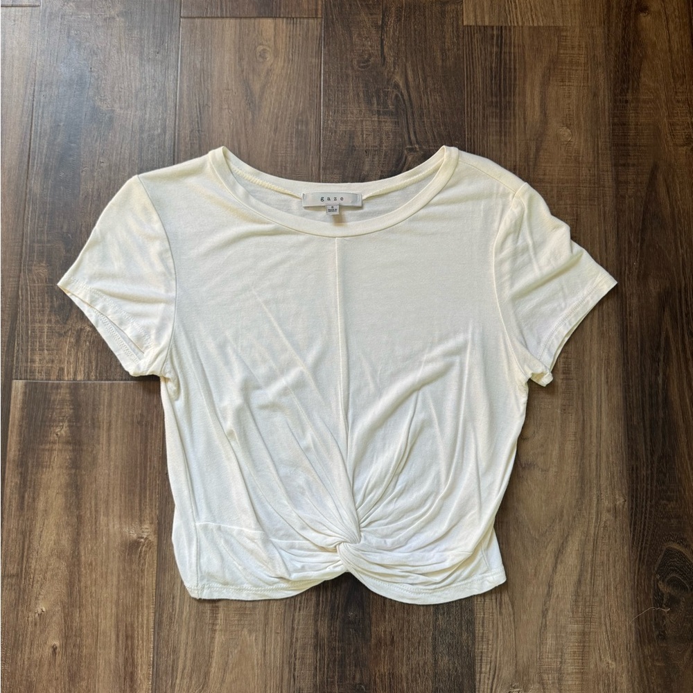 Women’s White Crop Tee
